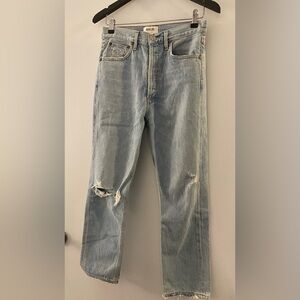 Agolde Light Blue Straight Jeans